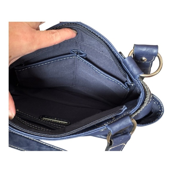 Rosetti Shoulder Purse- Navy Blue W/Buckles. Used but BEAUTIFUL! - Picture 7 of 11